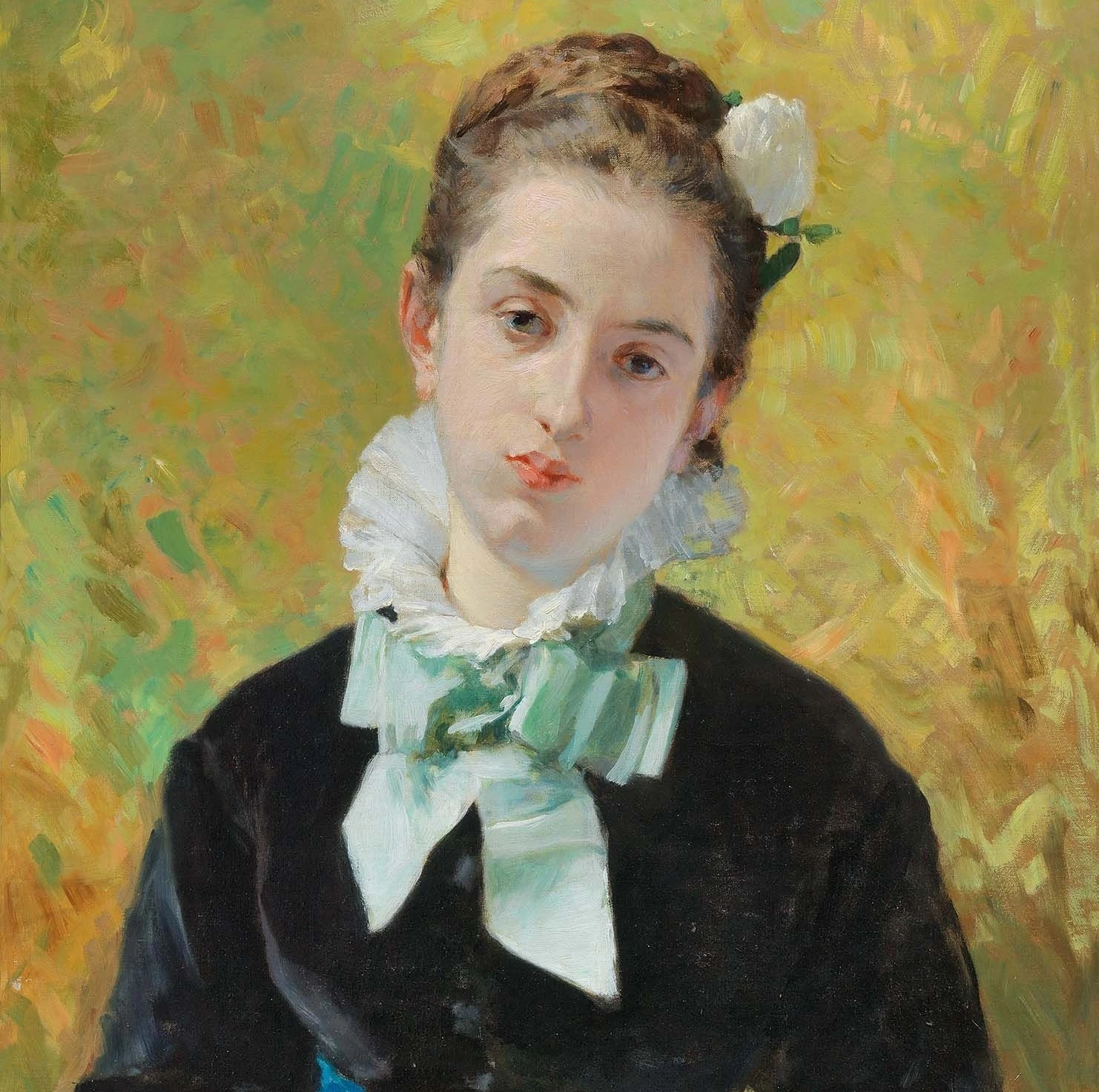 Ritratto di giovane donna con fiocco